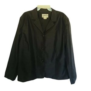 Vintage Jonathan Logan Women’s Black Blazer Size 22W